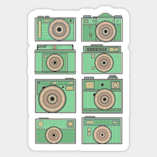 Green Classic Camera Sticker